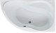 AQUANET Graciosa Ванна акриловая асимметричная встраиваемая / пристенная размер 150x90 см с каркасом R, белый - фото 272677