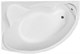 AQUANET Jamaica Ванна акриловая асимметричная встраиваемая / пристенная размер 160x110 см с каркасом L, белый - фото 272692