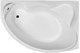 AQUANET Jamaica Ванна акриловая асимметричная встраиваемая / пристенная размер 160x110 см с каркасом R, белый - фото 272712