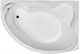 AQUANET Jamaica Ванна акриловая асимметричная встраиваемая / пристенная размер 160x110 см с каркасом R, белый - фото 272713