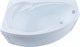 AQUANET Jersey Ванна акриловая асимметричная встраиваемая / пристенная размер 170x100 см с каркасом L, белый - фото 272733