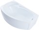 AQUANET Jersey Ванна акриловая асимметричная встраиваемая / пристенная размер 170x100 см с каркасом L, белый - фото 272734