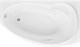 AQUANET Jersey Ванна акриловая асимметричная встраиваемая / пристенная размер 170x100 см с каркасом R, белый - фото 272738