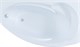 AQUANET Jersey Ванна акриловая асимметричная встраиваемая / пристенная размер 170x100 см с каркасом R, белый - фото 272746