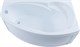 AQUANET Jersey Ванна акриловая асимметричная встраиваемая / пристенная размер 170x100 см с каркасом R, белый - фото 272748