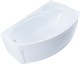 AQUANET Jersey Ванна акриловая асимметричная встраиваемая / пристенная размер 170x100 см с каркасом R, белый - фото 272749