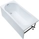 AQUANET Light Ванна акриловая прямоугольная встраиваемая / пристенная размер 150x70 см с каркасом, белый - фото 272759