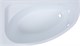 AQUANET Mia Ванна акриловая асимметричная встраиваемая / пристенная размер 140x80 см с каркасом L, белый - фото 272932