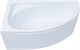 AQUANET Mia Ванна акриловая асимметричная встраиваемая / пристенная размер 140x80 см с каркасом L, белый - фото 272935