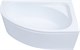 AQUANET Mia Ванна акриловая асимметричная встраиваемая / пристенная размер 140x80 см с каркасом R, белый - фото 272965