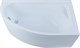 AQUANET Mia Ванна акриловая асимметричная встраиваемая / пристенная размер 140x80 см с каркасом R, белый - фото 272973