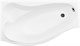 AQUANET Palma Ванна акриловая асимметричная встраиваемая / пристенная размер 170x100 см с каркасом L, белый - фото 273035
