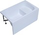 AQUANET Seed Ванна акриловая прямоугольная встраиваемая / пристенная размер 110x70 см с каркасом, белый - фото 273107