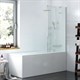 AM.PM Tender Душевая шторка на ванну распашная 80 см, профиль - хром матовый / стекло - прозрачное, 6 мм - фото 274885