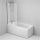 AM.PM Tender Душевая шторка на ванну распашная 80 см, профиль - хром матовый / стекло - прозрачное, 6 мм - фото 274886