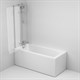 AM.PM Tender Душевая шторка на ванну распашная 80 см, профиль - хром матовый / стекло - прозрачное, 6 мм - фото 274887