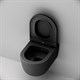 DAMIXA Sirius Подвесной унитаз безободковый с сиденьем микролифт, черный матовый - фото 275092