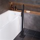 DAMIXA Gala Смеситель для ванны и душа, отдельностоящий, с ручным душем и шлангом, черный матовый - фото 275346