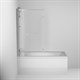 DAMIXA Skyline Душевая шторка на борт ванны 150х80,профиль анод,стекло прозрачное,полотенцедержатель - фото 275351