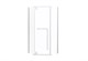 ESBANO Surf Душевое ограждение пятиугольная 90x90 см двери распашные, профиль - хром / стекло - прозрачное - фото 275702