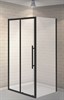ESBANO Flex Душевое ограждение прямоугольная 120x80 см двери раздвижные, профиль - черный матовый / стекло - прозрачное - фото 275765