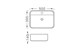 AQUATEK Вега Раковина накладная прямоугольная для установки на столешницу 500*395*140, с отверстием под смеситель, матовый белый - фото 275984