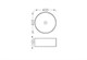 AQUATEK Раковина накладная круглая для установки на столешницу 400*400*165, матовый серый - фото 275998