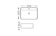 AQUATEK Вега Раковина накладная прямоугольная для установки на столешницу 500*395*140, с отверстием под смеситель, матовый черный - фото 276078
