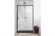 AQUATEK Душевая дверь двухэлементная, раздвижная1000x2000 профиль черный, стекло прозрачное 6 мм - фото 276106