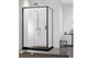 AQUATEK Душевая дверь двухэлементная, раздвижная1000x2000 профиль черный, стекло прозрачное 6 мм - фото 276107