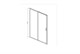 AQUATEK Душевая дверь двухэлементная, раздвижная1000x2000 профиль черный, стекло прозрачное 6 мм - фото 276108