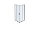 AQUATEK Душевой уголок квадратный, двери раздвижные 1000x1000x2000 профиль черный, стекло прозрачное 6 мм - фото 276176