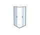 AQUATEK Душевой уголок квадратный, двери раздвижные 1000x1000x2000 профиль черный, стекло прозрачное 6 мм - фото 276177