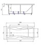 AQUATEK Феникс Ванна пристенная прямоугольная без гидромассажа с фронтальной панелью с каркасом (разборный) со слив-переливом (слева) размер 160x75 см, белый - фото 276679