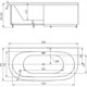 AQUATEK Морфей Ванна пристенная радиусная без гидромассажа с фронтальной панелью с каркасом (вклеенный) со слив-переливом размер 190x90 см, белый MOR190-0000059 - фото 276697