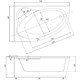 AQUATEK Фиджи Ванна пристенная R асимметричная без панелей, каркаса и слив-перелива размер 170x110 см, белый - фото 276721