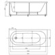 AQUATEK Оберон Ванна пристенная прямоугольная без гидромассажа с фронтальной панелью с каркасом (разборный) со слив-переливом (справа) размер 160x70 см, белый OBR160-0000041 - фото 276749