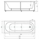 AQUATEK Оберон Ванна пристенная прямоугольная без гидромассажа с фронтальной панелью с каркасом (вклеенный) со слив-переливом (слева) размер 180x80 см, белый OBR180-0000002 - фото 276804