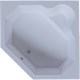 AQUATEK Лира Ванна пристенная угловая без гидромассажа без панелей с каркасом (вклеенный) со слив-переливом размер 150x150 см, белый - фото 276810