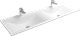 ANDREA Pulsus Раковина накладная прямоугольная на тумбу ширина 140 см, белый - фото 277185