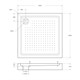 BELBAGNO Душевой поддон квадратный акриловый размер 100x100 см, белый - фото 277558