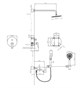 BELBAGNO Ancona Душевой комплект встраиваемый с изливом (смеситель встраиваемый, верхний душ, ручной душ со шлангом и держателем) хром - фото 277606