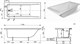 AQUANET Bright Stone Ванна из искусственного камня пристенная прямоугольная размер 170x75 см,белый AQUANET- AQ-00332882 - фото 278579