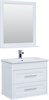 AQUANET Комплект мебели  подвесной / напольный для ванной Бостон М 80 белый матовый - фото 278617