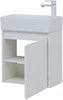 AQUANET Мебель для ванной подвесная Nova Lite 50 белый глянец (с дверецей) - фото 278792