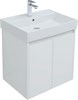 AQUANET Мебель для ванной подвесная / напольная Nova Lite 60 белый глянец (2 дверцы) - фото 278838