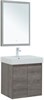 AQUANET Мебель для ванной подвесная / напольная Nova Lite 60 дуб рошелье (2 дверцы) - фото 278839