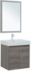 AQUANET Мебель для ванной подвесная / напольная Nova Lite 60 дуб рошелье (2 дверцы) - фото 278840