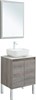 AQUANET Мебель для ванной подвесная / напольная Nova Lite 60 дуб рошелье (2 дверцы) - фото 278843