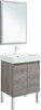 AQUANET Мебель для ванной подвесная / напольная Nova Lite 60 дуб рошелье (2 дверцы) - фото 278845